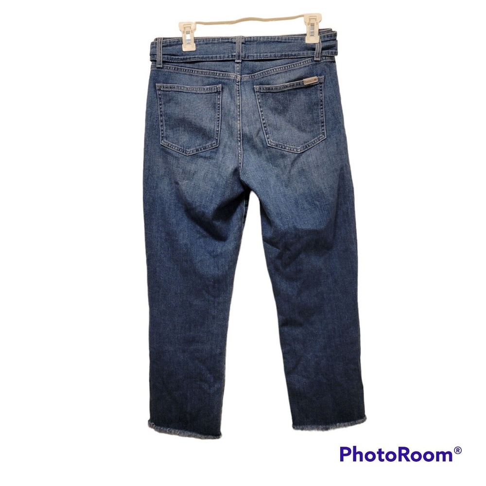 Joe's Jeans The Jane Med Rise Light Wash Straight Crop Raw Hem Jeans Size 28 - Picture 3 of 7